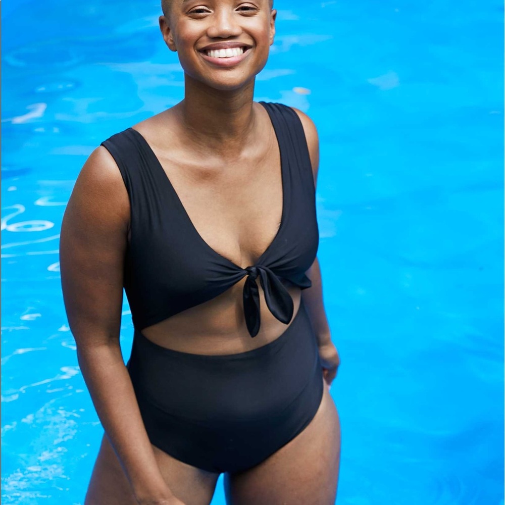 Aerie Tie Front One Piece Swimsuit NWT